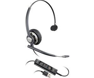 POLY Encorepro HW715 Cuffia cablata ad archetto per ufficio/centro chiamate Nero, Argento - Nouvo