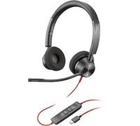 POLY Cuffie stereo Blackwire 3320 con connettore USB-C, certificate per Microsoft Teams + adattatore USB-C/A