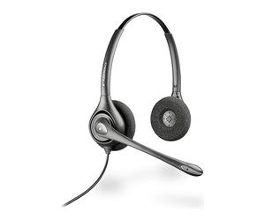 POLY HW261N Supraplus Binaural Dual Headset +Pouch Cuffie, Nero
