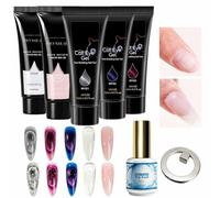 Poly Nail Gel Kit 5 Colors Multipurpose Water Drop Top Coat Gel