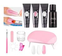 Poly Nail Gel Kit - Gel Nail Kit, Manicure Tools, Nails Builder Kitt - For Beginners Professionals Beauty Lovers Students Women Ladies Wives Mothers Brides Homes Salons, Home Manicure Supplies
