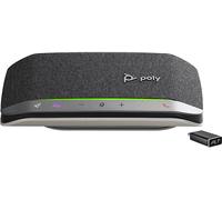 POLY Poly Sync 20+ Microsoft Teams Certified USB-C Speakerphone CUFFIE, Nero, Argento