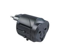 Poly Pool Adattatore da viaggio USA, Regno Unito, Europa 250V 10A Nero PP0430