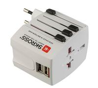 Polypool Adattatore Universale Da Viaggio Compatto 10a 230v , Con 2 Prese Usb Pp