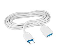 POLY POOL - PP0377.1S Prolunga Elettrica Bianca 250V Cavo Elettrico Estensibile 5 Metri - Spina Elettrica Italiana 10A 2P - Presa Elettrica Italiana 10A 2P - Prolunga 5 Metri Bianca 100% Made in Italy