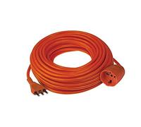 Poly Pool PP0379.20 Prolunga Da Giardino Con Pratico Supporto Spina Grande 16 A Presa Pluristandard Sezione Cavo 3 x 1,5 mm² Arancio 20 Meter