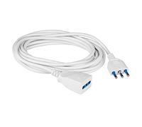 Poly Pool PP0385S Prolunga 5 m, Spina 16 A e Presa Bivalente, Bianco