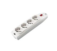 Poly Pool PP0398X Presa quadrupla pluristand + interr, Bianca