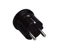 Poly Pool PP0407.1X Spina Mobile 16 A 2P+T Terra Laterale Standard Tedesco Schuko, Nero