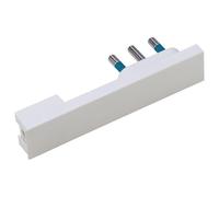 POLY POOL - PP0417X Spina SpazioZero Grande 16A Extra Piatta Salvaspazio Uscita Cavo 90° Spessore Minimo Made in Italy Bianca