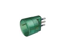 Poly Pool PP0433.8S PP0433.8 Adattatore con Spina Piccola e Presa Tedesca con Terra Laterale, Verde Trasparente, 1 PEZZO