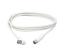 Poly Pool PP0619 Cavetto Coassiale TV - Antenna, Spina Assiale e Spina 90° Ø 9,5 mm, 1,5 metri, Bianco