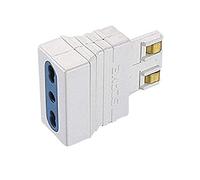 POLY POOL PP0650Q Adattatore Spina Lamellare Grande 16A 2P+T - Adattatore MAGIC 250V Presa Bivalente Italiana-Tedesca 10A/16A 2P+T - Made in Italy