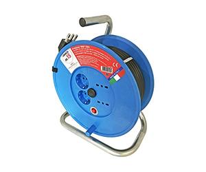 Poly Pool PP0708 Avvolgicavo Serie Mini 15 m, Spina 16 A, 2 Prese Bivalenti e 2 P30