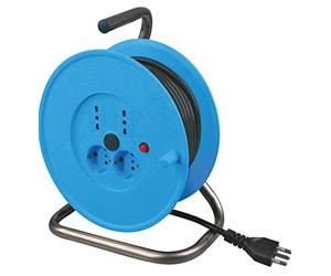 Poly Pool PP0709 Avvolgicavo Serie Mini 25 m, Spina 16 A, 2 Prese Bivalenti e 2 P30