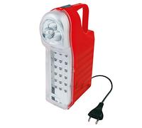 POLY POOL - PP0765 Lampada di Emergenza Portatile Ricaricabile 21 LED - Luce emergenza 3 Funzioni con Cavo 1m e Spina 10A - Lampada Emergenza Portatile con Manico 60+13lm - Luce Emergenza da Presa