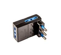 Poly Pool PP2352.1 Adattatore SALVASPAZIO Triplo Bivalente 16A Nero