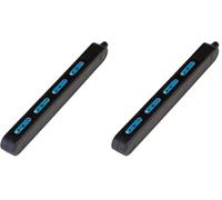 POLY POOL - PP2422.2X Ciabatta Multipresa Elettrica SPAZIOZERO 3500W 4 Prese Bivalenti 10/16A 2P+T - Multipresa Superslim 23mm - Ciabatta Multipresa con Asole per Fissaggio a Parete - Nera Senza Cavo