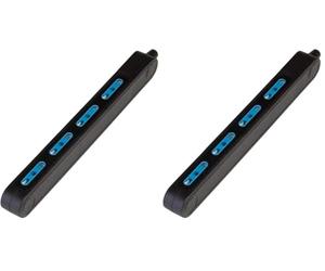 POLY POOL - PP2422.2X Ciabatta Multipresa Elettrica SPAZIOZERO 3500W 4 Prese Bivalenti 10/16A 2P+T - Multipresa Superslim 23mm - Ciabatta Multipresa con Asole per Fissaggio a Parete - Nera Senza Cavo