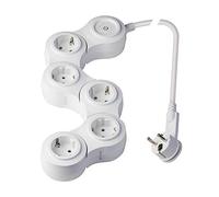 MULTIPRESA SNODABILE CON SPINA + 5 PRESE STANDARD TEDESCHE SCHUKO E INTERRUTTORE