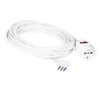 POLY POOL - PP2637 Prolunga Elettrica con Cavo Elettrico Bianco Estensibile 10 M