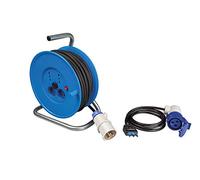 POLY POOL - PP2701 Kit Per Camper Avvolgicavo + Prolunga Ideale In Campeggio Caravan Barca Cantiere - Accessori per Outdoor con Spina 16A e Presa industriale a 90°