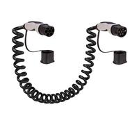 POLY POOL - PP2854 Caricabatterie Auto Elettrica - Connessione Monofase Cavo 2 a Tipo 2-7,4 KW - Cavo Caricabatterie Auto Elettrica 32 Ampere - Cavo 4 metri Spiralato