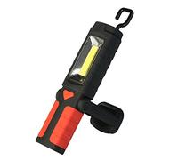 POLY POOL - PP3163 Torcia LED Da Lavoro con Luce Ultra Led COB 3W 220lm + 20lm - Gancio Girevole - Lampada Portatile per Lavoro Officina con Base Magnetica per Fissaggio - Lampada Emergenza a Batteria