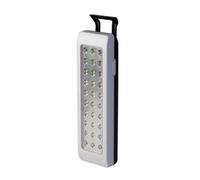 POLY POOL | PP3305AM Lampada di Emergenza Ricaricabile 30 Led 150 Lumen Luce di Emergenza Senza Fili 230V Lampada di Emergenza Led Automatica per Casa Campeggio di Colore Bianco e Nero