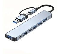 POLY POOL - PP4822 Hub USB 7 Porte Compatto Sdoppiatore USB 7 Porte in Alluminio Adattatore USB Multipla
