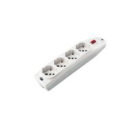 POLY POOL - PRESA MULTIPLA CON 4 PRESE PLURISTANDARD E INTERRUTTORE BIANCA