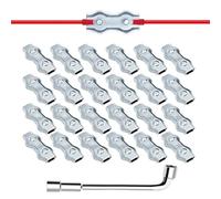 Poly Rope Connector, M5 Electric Fence Wire Splicer Kit 2 X 0,6 pollici, Durable Agricultural Lines Fastener, Corrosions Resistant Coupler Tool for Secure Farm Rope Connection