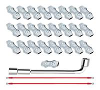 Poly Rope Connectors - 2 x 0,6 in Electric Poly Rope Connectors | Electric Fence Connection Tool | Wires Splicer Polyrope Ropes Tool Connector for Livestock Agricultural Fencing Wires