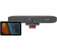 Poly Studio Small Room Kit Studio R30 4K UHD Videocamera per conferenze e controller touch GC8 - Fotocamera 4K, microfoni e altoparlanti integrati, display da 8 pollici, supporta squadre, zoom e altro