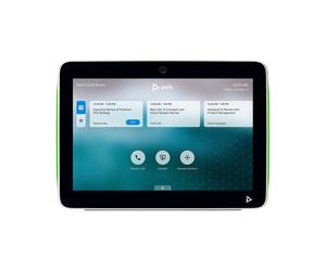 Poly TC10 controller touch con indicatore di stato a LED e montaggio flessibile per la gestione intelligente delle sale e delle videoconferenze, colore bianco