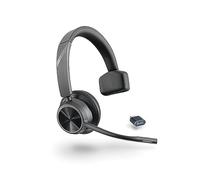 Poly Voyager 4310 UC, Cuffia Monoaurale Senza Filo, Connessione Bluetooth e USB-C BT700, Cancellazione Rumore, Cuscinetto in Similpelle, Autonomia 24 Ore, Compatibile con Windows 10 e macOS, Nero