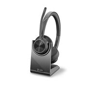 Poly Voyager 4320 UC, V4320 C Headset Bluetooth Stereo senza cavi con USB-C, con stazione di ricarica