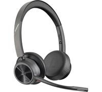 Poly - Voyager 4320 UC Wireless Headset (Plantronics) - Cuffia con microfono ad asta - Si collega a PC/Mac con l'adattatore Bluetooth USB-C e a telefoni cellulari via Bluetooth