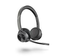 Poly - Voyager 4320 UC Wireless Headset (Plantronics) - Cuffia con microfono ad asta - Si collega a PC/Mac con l'adattatore Bluetooth USB-C e a telefoni cellulari via Bluetooth