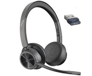 Poly Voyager 4320 USB-A Microsoft Teams Auricolari stereo flessibili e senza fili per un'immersione audio totale durante le riunioni a distanza