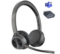 Poly Voyager 4320 USB-C Teams Cuffie stereo wireless per PC e smartphone - ideali per professionisti