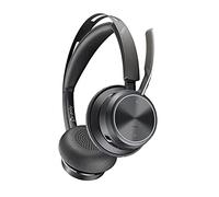 Poly - Voyager Focus 2 UC USB-A Headset (Plantronics) - Bluetooth Dual-Ear (Stereo) Headset with Boom Mic - USB-A PC/Mac Compatible - Active Noise Canceling - Works with Teams, Zoom & more