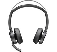 POLY Voyager Focus 2 USB-C-C Headset +USB-C/A Adapter +Charging Stand NEW
