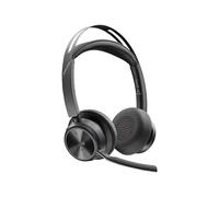 POLY Voyager Focus 2 Microsoft Teams Certified USB-C-C Headset +USB-C/A Adapter +Charging Stand