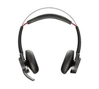 POLY Voyager Focus B825 USB-A Headset +Charging Stand Cuffie Wireless, Nero