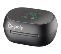 Poly Voyager Free 60+, Custodia di Ricarica per Auricolari Voyager Free 60+, Display Touchscreen, Connessione USB-C, Nero