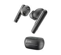 POLY Voyager Free 60+ UC M Carbon Black Earbuds +BT700 USB-A Adapter +Touchscreen Charge Case AURICOLARI, Nero