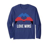 Polyamory Flag L'Amore Vince Il Cuore Poliamoroso Maglia a Manica