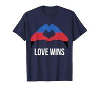 Polyamory Flag L'Amore Vince Il Cuore Poliamoroso Maglietta