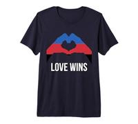 Polyamory Flag L'Amore Vince Il Cuore Poliamoroso Maglietta Premium